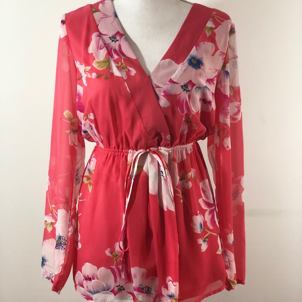 Pink Floral Romper